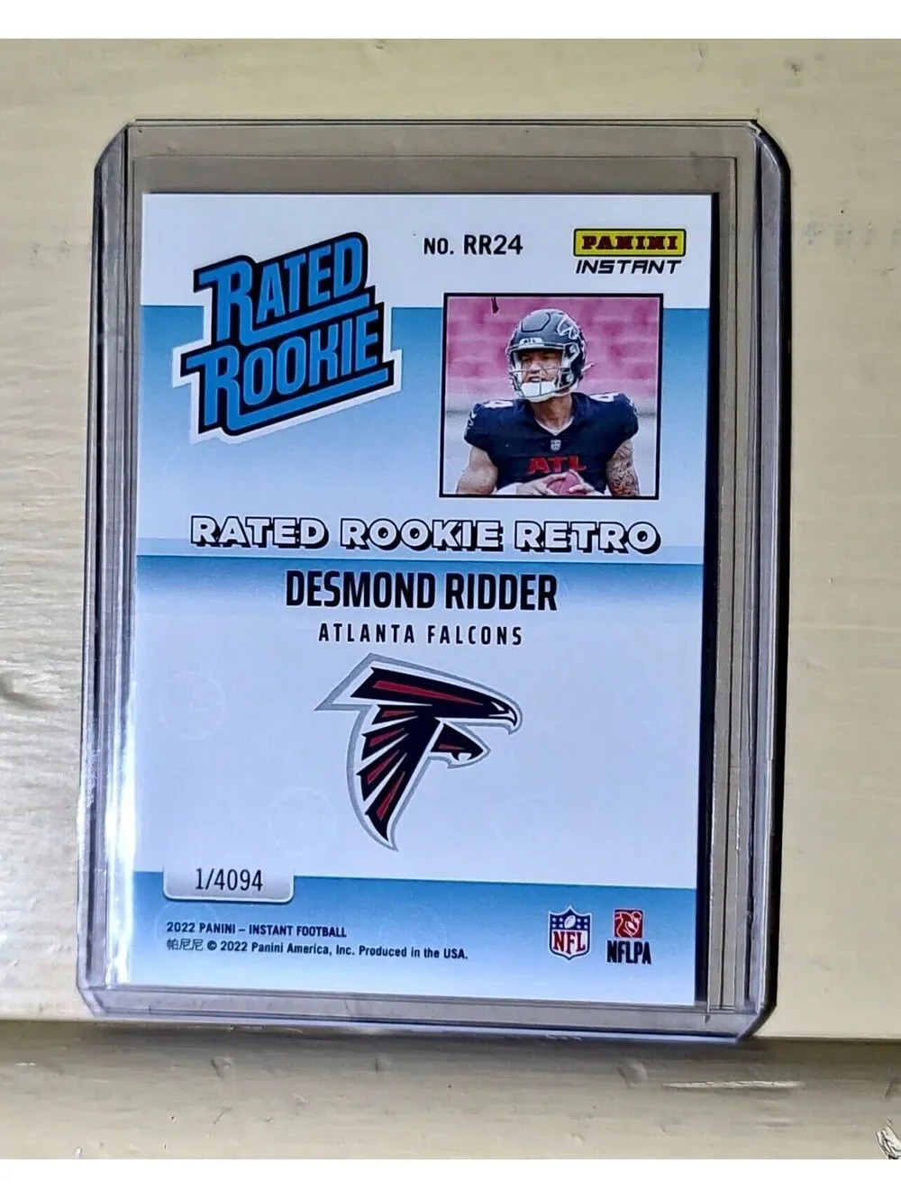 Desmond Ridder 2022 NFL Panini #24 Rated Rookie Retro Football Card 1/4094
